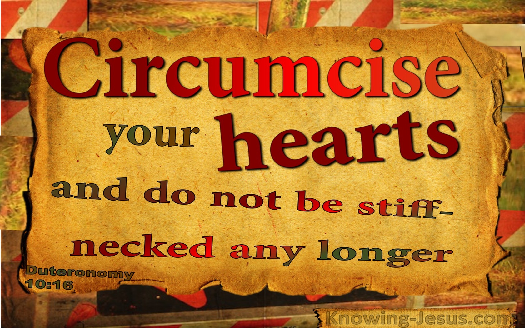 Deuteronomy 10:16 Circumcise Your Heart (yellow)